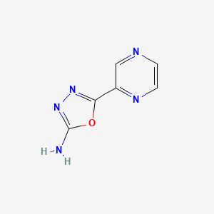 molecular formula C6H5N5O B1328236 5-(Pyrazin-2-yl)-1,3,4-oxadiazol-2-amine CAS No. 717848-18-5