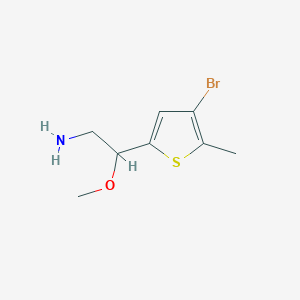 molecular formula C8H12BrNOS B13282373 2-(4-Bromo-5-methylthiophen-2-yl)-2-methoxyethan-1-amine 