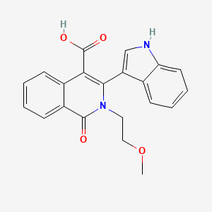 3-(1H-indol-3-yl)-2-(2-methoxyethyl)-1-oxo-1,2-dihydroisoquinoline-4-carboxylic acid