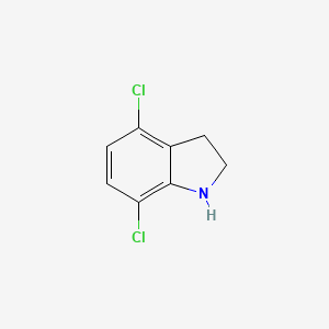 molecular formula C8H7Cl2N B13282397 4,7-Dichloro-2,3-dihydro-1H-indole 