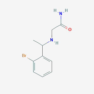 2-{[1-(2-Bromophenyl)ethyl]amino}acetamide