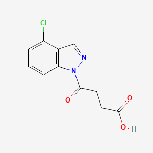 molecular formula C11H9ClN2O3 B1328247 4-(4-chloro-1H-indazol-1-yl)-4-oxobutanoic acid 
