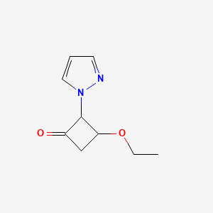 3-Ethoxy-2-(1H-pyrazol-1-yl)cyclobutan-1-one