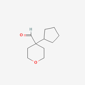 4-Cyclopentyloxane-4-carbaldehyde