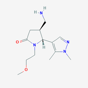 (4S,5R)-4-(Aminomethyl)-5-(1,5-dimethyl-1H-pyrazol-4-yl)-1-(2-methoxyethyl)pyrrolidin-2-one