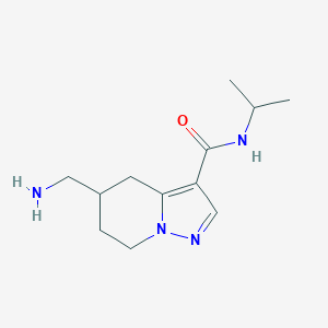 5-(Aminomethyl)-N-(propan-2-yl)-4H,5H,6H,7H-pyrazolo[1,5-a]pyridine-3-carboxamide