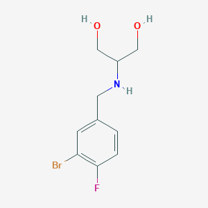 2-{[(3-Bromo-4-fluorophenyl)methyl]amino}propane-1,3-diol