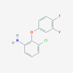 molecular formula C12H8ClF2NO B1328280 3-氯-2-(3,4-二氟苯氧基)苯胺 CAS No. 946682-44-6