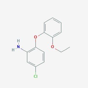 molecular formula C14H14ClNO2 B1328291 5-Chloro-2-(2-ethoxyphenoxy)aniline CAS No. 946772-92-5