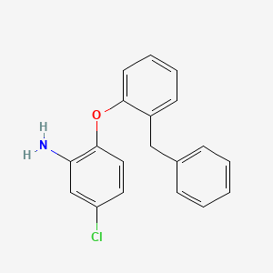 molecular formula C19H16ClNO B1328294 2-(2-Benzylphenoxy)-5-chloroaniline CAS No. 946772-95-8