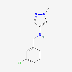 N-[(3-Chlorophenyl)methyl]-1-methyl-1H-pyrazol-4-amine