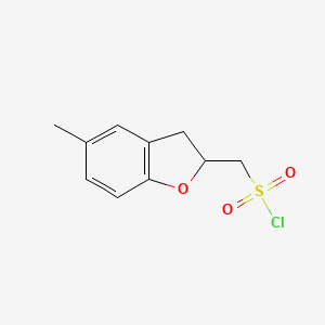 (5-Methyl-2,3-dihydro-1-benzofuran-2-yl)methanesulfonyl chloride