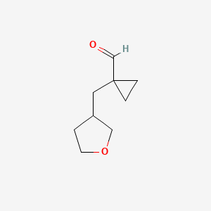 1-(Oxolan-3-ylmethyl)cyclopropane-1-carbaldehyde