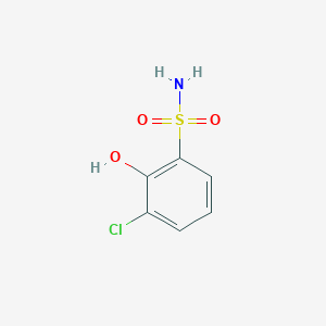 molecular formula C6H6ClNO3S B13283032 3-Chloro-2-hydroxybenzenesulfonamide 