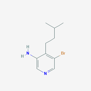 5-Bromo-4-(3-methylbutyl)pyridin-3-amine