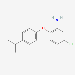 molecular formula C15H16ClNO B1328306 5-Chloro-2-(4-isopropylphenoxy)aniline CAS No. 943619-24-7