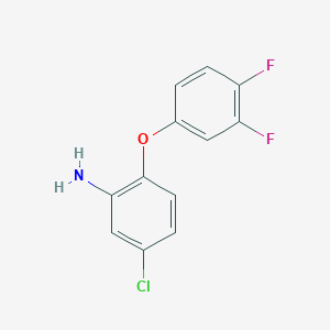 molecular formula C12H8ClF2NO B1328309 5-Chloro-2-(3,4-difluorophenoxy)aniline CAS No. 946714-90-5