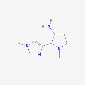 1-Methyl-2-(1-methyl-1H-imidazol-4-yl)pyrrolidin-3-amine