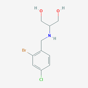 2-{[(2-Bromo-4-chlorophenyl)methyl]amino}propane-1,3-diol