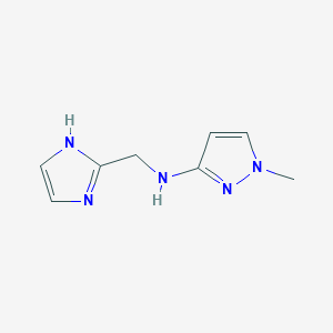 molecular formula C8H11N5 B13283241 N-(1H-imidazol-2-ylmethyl)-1-methyl-1H-pyrazol-3-amine 