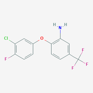 molecular formula C13H8ClF4NO B1328328 2-(3-Chloro-4-fluorophenoxy)-5-(trifluoromethyl)-phenylamine CAS No. 946728-05-8