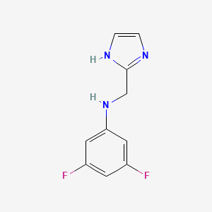 molecular formula C10H9F2N3 B13283280 3,5-difluoro-N-(1H-imidazol-2-ylmethyl)aniline 