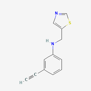 3-ethynyl-N-(1,3-thiazol-5-ylmethyl)aniline