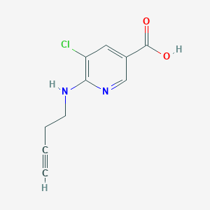 6-[(But-3-yn-1-yl)amino]-5-chloropyridine-3-carboxylic acid