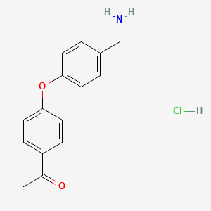 1-{4-[4-(Aminomethyl)phenoxy]phenyl}ethan-1-one hydrochloride