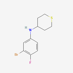 N-(3-Bromo-4-fluorophenyl)thian-4-amine