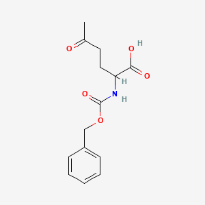 2-{[(Benzyloxy)carbonyl]amino}-5-oxohexanoic acid