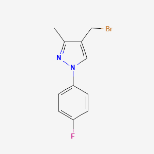 4-(Bromomethyl)-1-(4-fluorophenyl)-3-methyl-1H-pyrazole