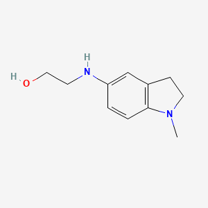 2-[(1-Methyl-2,3-dihydro-1H-indol-5-yl)amino]ethan-1-ol