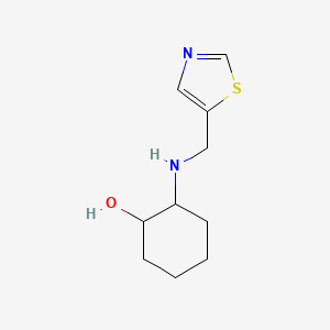 molecular formula C10H16N2OS B13283469 2-((Thiazol-5-ylmethyl)amino)cyclohexan-1-ol 