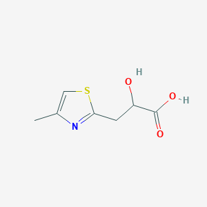 molecular formula C7H9NO3S B13283520 2-Hydroxy-3-(4-methyl-1,3-thiazol-2-yl)propanoic acid 