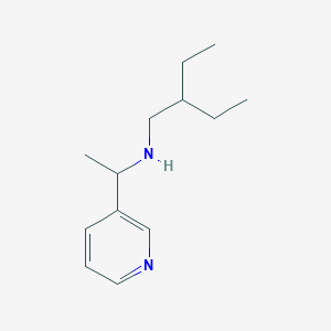 molecular formula C13H22N2 B13283528 (2-Ethylbutyl)[1-(pyridin-3-yl)ethyl]amine 