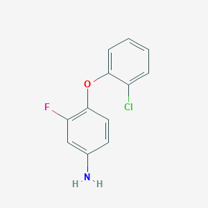 molecular formula C12H9ClFNO B1328361 4-(2-Chlorophenoxy)-3-fluoroaniline CAS No. 946785-59-7