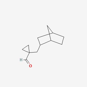 1-{Bicyclo[2.2.1]heptan-2-ylmethyl}cyclopropane-1-carbaldehyde