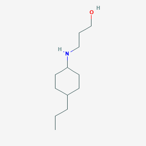 3-[(4-Propylcyclohexyl)amino]propan-1-ol