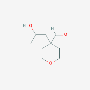 4-(2-Hydroxypropyl)oxane-4-carbaldehyde