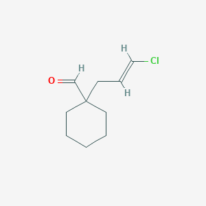 1-(3-Chloroprop-2-en-1-yl)cyclohexane-1-carbaldehyde