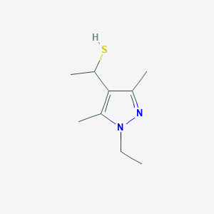 1-(1-Ethyl-3,5-dimethyl-1H-pyrazol-4-YL)ethane-1-thiol