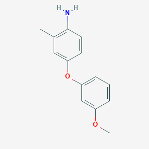 molecular formula C14H15NO2 B1328397 4-(3-Methoxyphenoxy)-2-methylaniline 