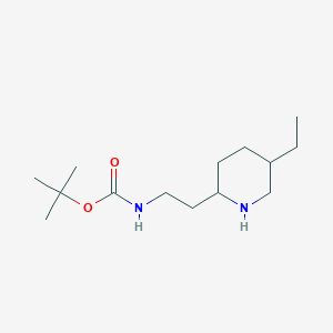 tert-Butyl N-[2-(5-ethylpiperidin-2-yl)ethyl]carbamate