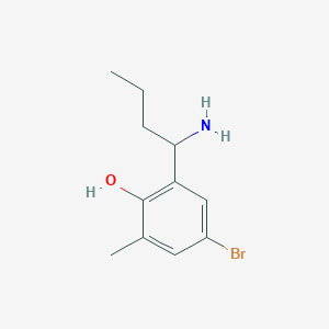 2-(1-Aminobutyl)-4-bromo-6-methylphenol