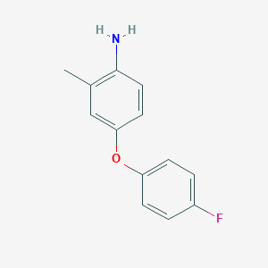 molecular formula C13H12FNO B1328401 4-(4-Fluorophenoxy)-2-methylaniline CAS No. 946786-20-5