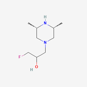 1-[(3R,5S)-3,5-Dimethylpiperazin-1-yl]-3-fluoropropan-2-ol