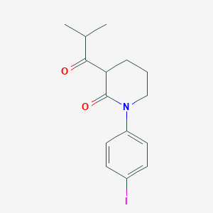 1-(4-Iodophenyl)-3-(2-methylpropanoyl)piperidin-2-one