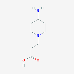 molecular formula C8H16N2O2 B13284047 3-(4-Aminopiperidin-1-yl)propanoic acid 