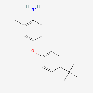 molecular formula C17H21NO B1328405 4-[4-(Tert-butyl)phenoxy]-2-methylphenylamine CAS No. 946699-72-5